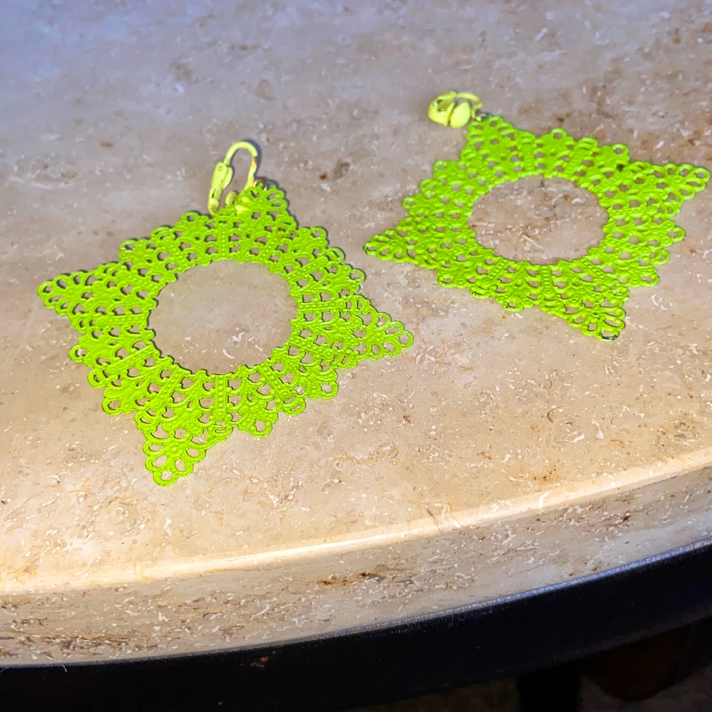 Lime Green Earrings